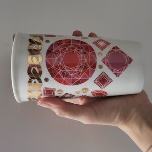 Starbucks 2014 gold and jewels ceramic tumbler 14 oz